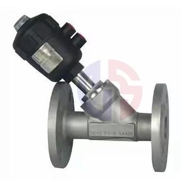 氣動法蘭角座閥